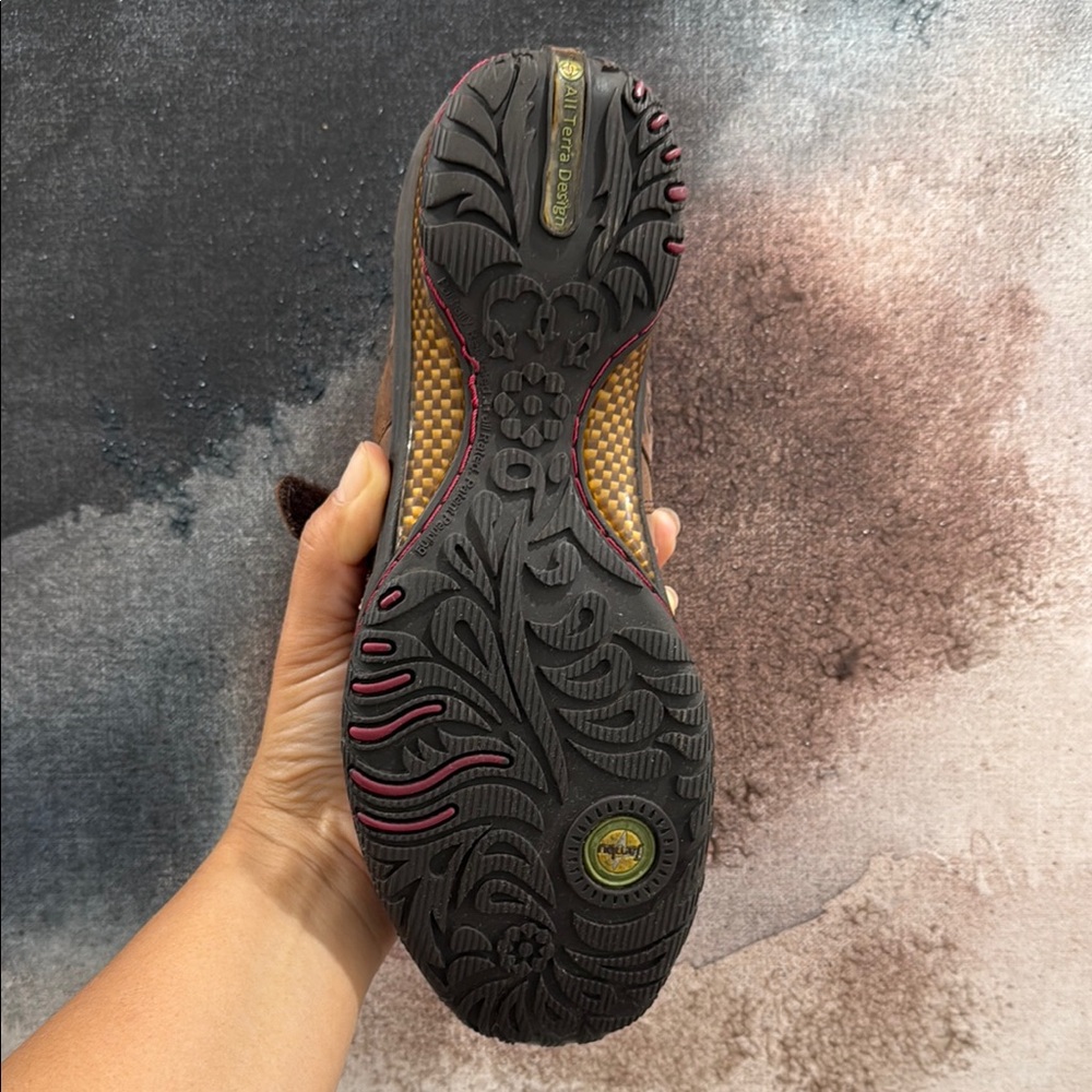 Jambu Brown and Red Sandals with Adjustable Strap - Picture 6 of 11